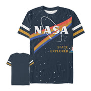 Men's NASA Retro Rainbow Space Explorer  Adult All-Over T-Shirt