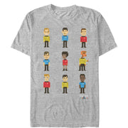 Men's Star Trek Pixel Favorite Enterprise Crew  Adult T-Shirt