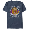 Men's Beauty and the Beast Run Castle  Adult T-Shirt