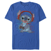 Men's Lilo & Stitch Red and Blue Gamer  Adult T-Shirt