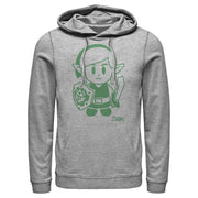 Men's Nintendo Legend of Zelda Link's Awakening Sleek Avatar  Adult Pull Over Hoodie