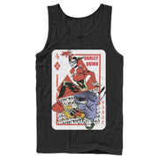 Men's Batman Harley Quinn Joker Poker Card  Adult Tank Top