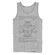 Men's Despicable Me Minion da Vinci Man  Adult Tank Top