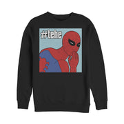 Men's Marvel Spider-Man #tehe Giggle  Adult Sweatshirt