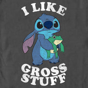 Men's Lilo & Stitch I Like Gross Stuff Stitch Distressed  Adult T-Shirt