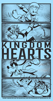 Men's Kingdom Hearts 3 Action Panels  Adult T-Shirt