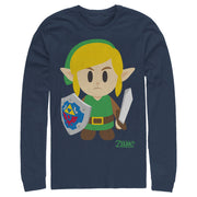 Men's Nintendo Legend of Zelda Link's Awakening Avatar  Adult Long Sleeve Shirt