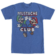 Men's Nintendo Mario and Luigi Mustache Club  Adult T-Shirt