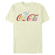 Men's Coca Cola Unity Rainbow Dove Logo  Adult T-Shirt