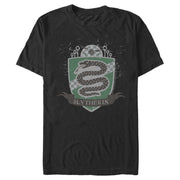 Men's Harry Potter Slytherin House Shield  Adult T-Shirt