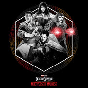 Men's Marvel Doctor Strange in the Multiverse of Madness Black and White Panel  Adult T-Shirt