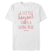 Men's Emily in Paris A Little Bonjour Goes a Long Way  Adult T-Shirt