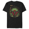 Men's Star Wars Sugar Skull Boba Fett Glow  Adult T-Shirt