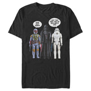 Men's Star Wars Dark Side Action Figures  Adult T-Shirt