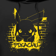 Men's Pokemon Pikachu Mural  Adult Pull Over Hoodie