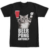 Men's Lost Gods Pong Anyone Cat  Adult T-Shirt