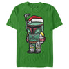 Men's Star Wars Boba Fett Santa Hat Cartoon  Adult T-Shirt