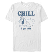 Men's Frozen Olaf Chill I Got This Portrait  Adult T-Shirt