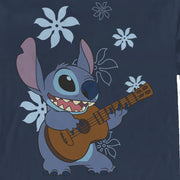 Men's Lilo & Stitch Floral Ukulele Dance  Adult Long Sleeve Shirt