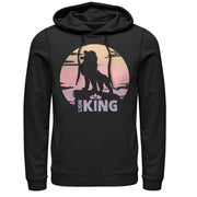 Men's Lion King Sunset Pride Rock Pose  Adult Pull Over Hoodie