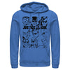 Men's Justice League Vintage Hero Panels  Adult Pull Over Hoodie