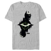 Men's The Batman Mirror Riddler Skyline  Adult T-Shirt