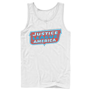 Men's Justice League Patriotic Frame Logo  Adult Tank Top