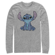 Men's Lilo & Stitch Watercolor Stitch  Adult Long Sleeve Shirt