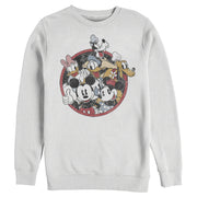 Men's Mickey & Friends Retro Group Shot  Adult Sweatshirt