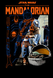 Men's Star Wars: The Mandalorian Din Djarin Schematics  Adult T-Shirt