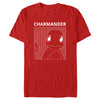 Men's Pokemon Charmander Line Art  Adult T-Shirt