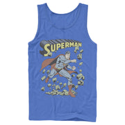 Men's Superman Hero Smash Barriers  Adult Tank Top