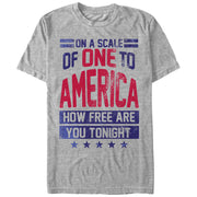 Men's CHIN UP 4th of July America How Free are You Tonight  Adult T-Shirt