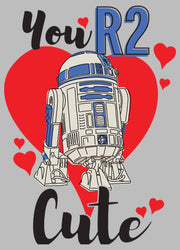 Men's Star Wars Valentine's Day You R2 Cute  Adult T-Shirt