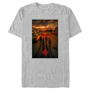 Men's Stranger Things Four Friends Rift Apocalypse Poster  Adult T-Shirt