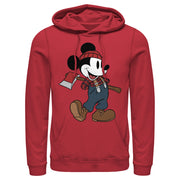 Men's Mickey & Friends Retro Lumberjack  Adult Pull Over Hoodie