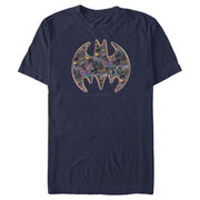 Men's Batman Shield Logo Comic Panel  Adult T-Shirt