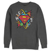 Men's Superman Logo Solar System  Adult Sweatshirt