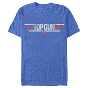 Men's Top Gun Logo Distressed  Adult T-Shirt