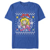 Men's Nintendo Ugly Christmas Peach Wreath  Adult T-Shirt