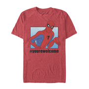 Men's Marvel Spider-Man #yourewelcome  Adult T-Shirt