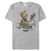 Men's Marvel Guardians Of The Galaxy Vol. 2 Groot Tape Portrait  Adult T-Shirt