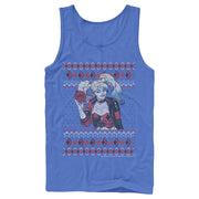 Men's Batman Ugly Christmas Harley Quinn  Adult Tank Top