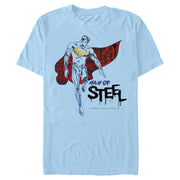 Men's Superman Man of Steel Paint Drip  Adult T-Shirt