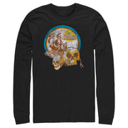 Men's Pirates of the Caribbean: On Stranger Tides Distressed Skull Logo  Adult Long Sleeve Shirt