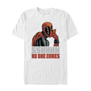 Men's Marvel Deadpool No One Cares  Adult T-Shirt