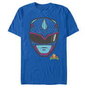 Men's Power Rangers Blue Ranger Helmet  Adult T-Shirt