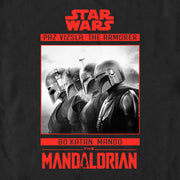 Men's Star Wars: The Mandalorian Red Character Poster  Adult T-Shirt