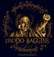 Men's The Lord of the Rings Fellowship of the Ring Frodo Gold Ring  Adult T-Shirt