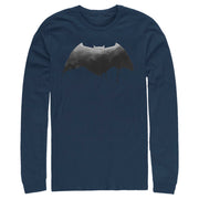 Men's Zack Snyder Justice League Batman Silver Logo  Adult Long Sleeve Shirt